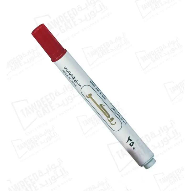 روكو 350 قلم ماركر ثابت 1 - 3 ملم برأس دائري (RQ-29035) أحمر (الباكيت 12 قطعة)