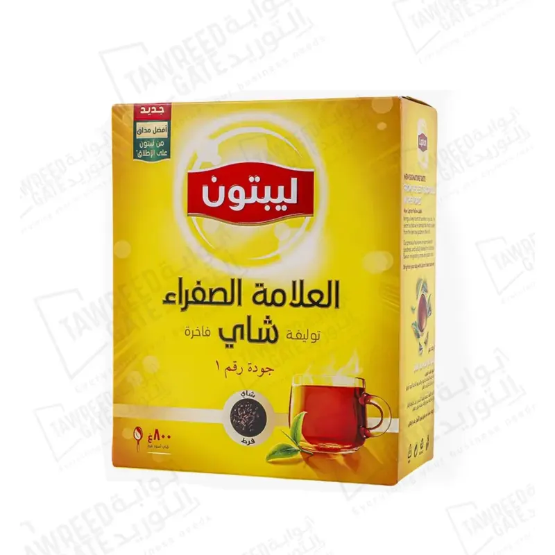 ليبتون شاي العلامة الصفراء فرط 80٠ جرام / الباكيت (كرتونة 12 باكيت)
