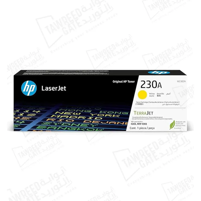 عبوة حبر اتش بي ليزرجيت (W2302A) 230A أصفر